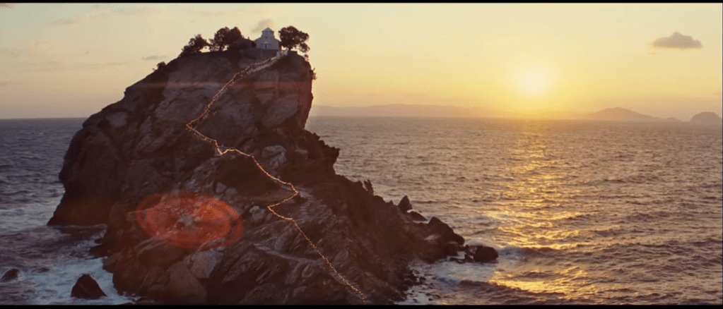 Mamma mia; isla kalokeri; Isla de Skopelos; Ermita de Agios Loannis; grecia; localizaciones de pelicula